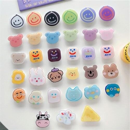 New Cartoon Bear Grip Tok Korean Phone Holder Kawaii Griptok For iPhone Samsung Phone Stand Smartphone Ring Grip Bracket Support