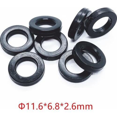 Fuel Injector Rubber Seals 11.6*6.8*2.6mm 100pcs Top Feed For Japanese Car Accessories Fuel Injector Repair Kits Auto Parts