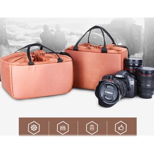 Roadfisher Two Types Camera Protect Carry Bag Insert Partition Dividers Organizer For Canon Nikon Sony DSLR Lens