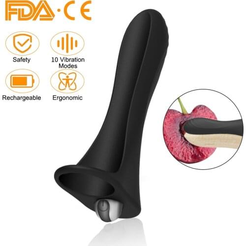 Penis Vibrator 10 Speed For Men Prostate Massager Sex Toys Penis Strap On Dildo Vibrators Anal Plug For Adult Shop Rechargeable