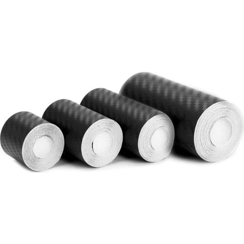 3/5m Carbon Fiber Car Sticker DIY Threshold Protector Strip Auto Door Sill Side Anti Scratch Tape Waterproof Protection Film