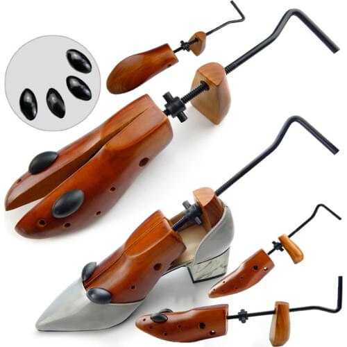 Unisex 1pcs Shoe Stretcher Wooden Shoes Tree Shaper Rack,Wood Adjustable Flats Pumps Expander Trees Size S/M/L For Men Shoes