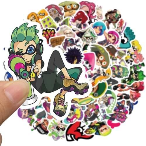 10/50Pcs Splatoon Hot Game Stickers Funny Waterproof Skateboard Luggage Guitar Laptop Cartoon Graffiti Sticker Kids Toy