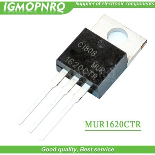 10pcs/lot A total of yin-yang tube TO-220 MUR1620CT / MUR1620CTR pairing fast recovery tube new original