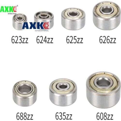 10Pcs Double Shielded Miniature Bearing Chrome Steel 608ZZ 105ZZ 623ZZ 624ZZ 625ZZ 685ZZ F623ZZ 604ZZ Deep Groove Ball Bearing