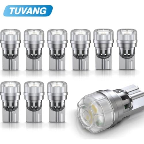 10x T10 194 168 led Bulb w5w 3020 Chip Car DRL Clearance Lights Reading Interior Replacement License Plate Lamp 12V 6000k White