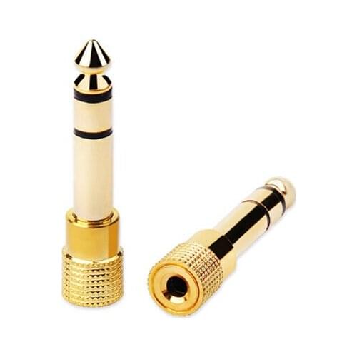 1PCS 6.5mm 1/4"Male plug to 3.5mm 1/8"Female Jack Stereo Headphone Audio Adapter FREE SHIPPING