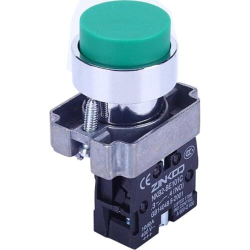 22mm Opening Metal Push Button Switch 1Normally Open Self-reset High Quality XB2-BL31C Emergency Button Start Press Switch 10A