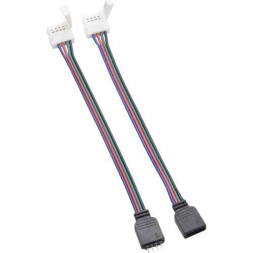 5pcs 4pin RGB LED Strip Connector female male Connector for 10mm 5050 SMD RGB LED Tape Light to Power Dupont Connector