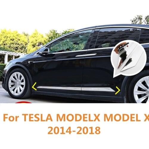 For TESLA MODELX MODEL X 2014-2018 ABS Chrome accessories chrome abs door side line garnish body molding cover protector trim