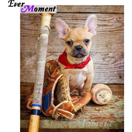Ever Moment Diamond Painting Dog Animal Diamond Embroidery 5D DIY Mosaic Cross Stitch Full Square Home Decorations ASF1246