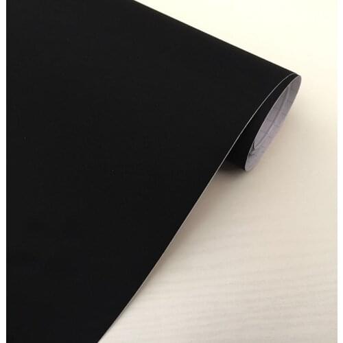 Beibehang Black self-adhesive flannel suede 5 meters long adhesive instant stickers decorative furniture renovation paper