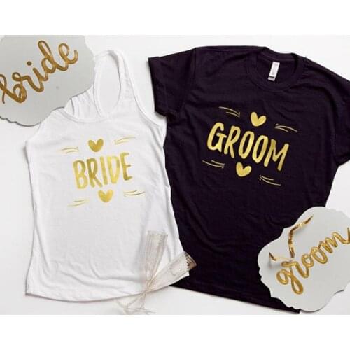 Customize glitter Rehearsal Dinner Bridesmaids Bride Groom t shirts tees Bachelorette Tanks tops t Shirts Party favors
