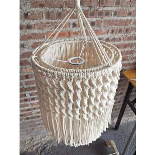 Bohemian Tapestry Hand-woven Creative Home Decoration Bedroom Decoration Lampshade Cotton 30*40 Chandelier Shade
