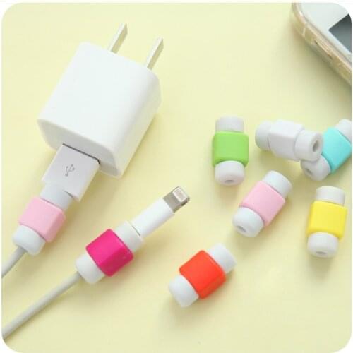 USB Cable Protector usb Candy Color Cover For Iphone 6 6S SE 7 8 Plus X XS Max 11 Pro Max Case