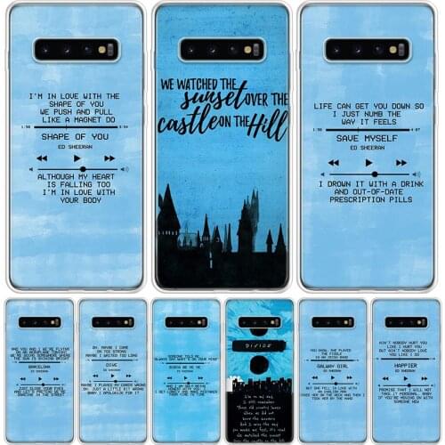 Ed Sheeran Lyrics Pictures Diy Phone Case for Samsung Galaxy A51 A71 A50 A70 A40 A30 A20E A10 A01 A21 A41 M30S A6 A7 A8 A9 Plus