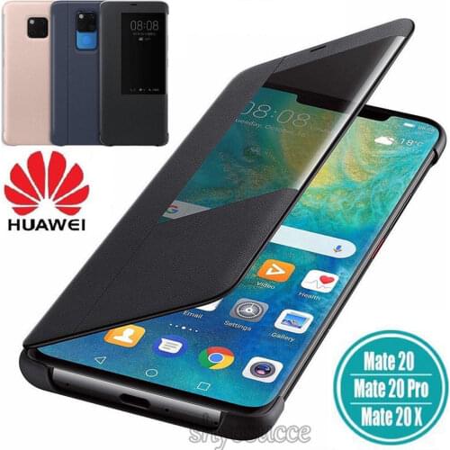 Case For Huawei P40 P30 Pro Mate 20 Mate 20x Mate 20 Pro View Smart Case PU Leather flip Cover for Huawei Mate 20 Retail Box