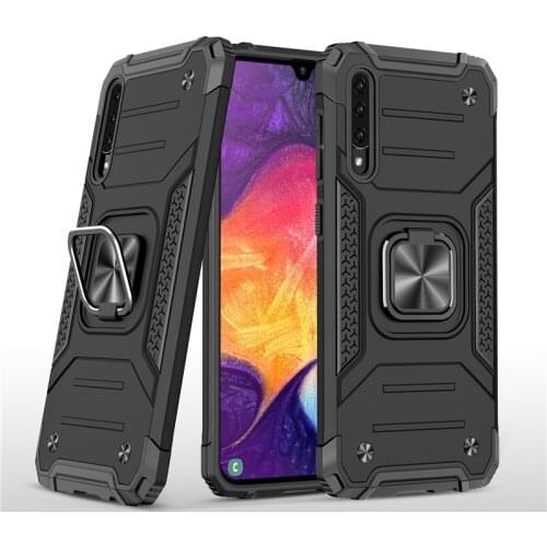 Luxury Shockproof Armor Phone Case For Samsung Galaxy A30S A50S Magnetic Ring Bracket Back Cover For Samsung Galaxy A50 Case