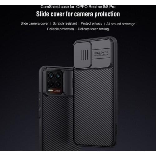 NILLKIN For OPPO Realme 8 Pro Case CamShield Camera Protection Case Slide Privacy Phone Shell For OPPO Realme 8 Back Cover