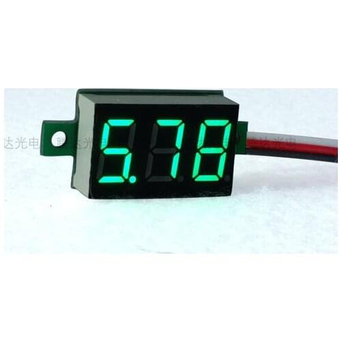 High quality 2pcs Digital Voltmeter Green display LED Voltage Meter DC0~40V 0.36 inch three Wires Mini Volt Meter