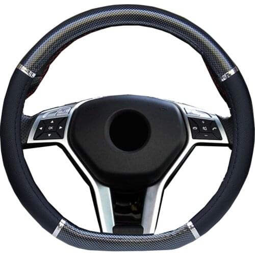 D Shape 10 Styles Car Steering Wheel Cover Wrap For Mercedes Benz A-Class C-Class CLA-Class 2013 -On D Type Steering Wheel