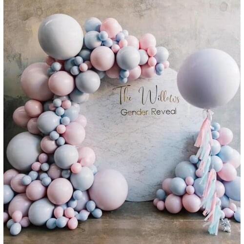 Baby Gender Reveal Party Supplies Balloon Arch Garland Kit Pastel Macaron Pink Blue Latex Balloons Decoration Favor Baby Shower