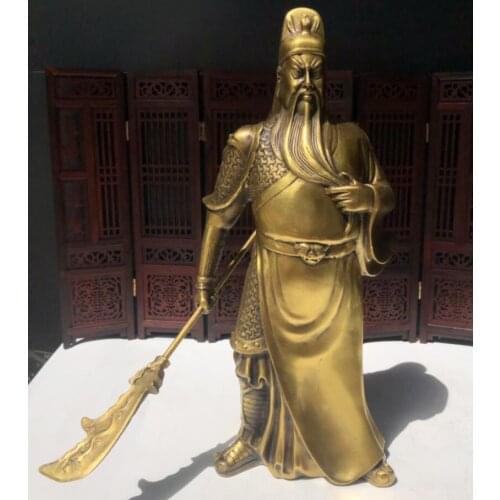 China brass seiko Guan yu crafts statue