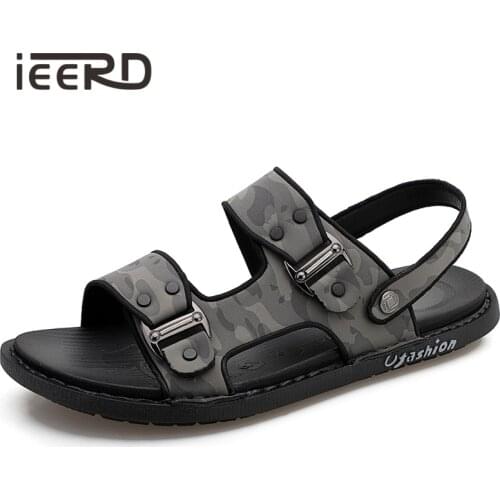 Summer Sandals Men Slippers Fashion Breathable Shoes For Men Beach Sandals Microfiber Leather Sandalias Outdoor Camouflage Shoes