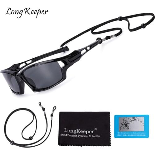 Fashion Polarized Fishing Sunglasses Men Women Square Frame Driving Sports Sun Glasses With Strap Eyewear Shades Goggles Gafas