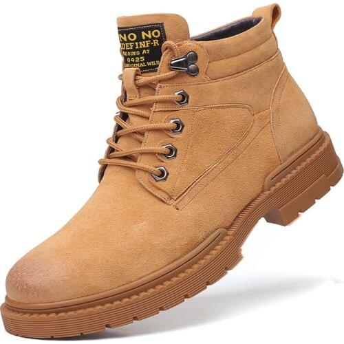 Men 'r Martin boots new leisure add wool warm Mens leather boots to restore ancient ways knight leather antiskid tooling boots