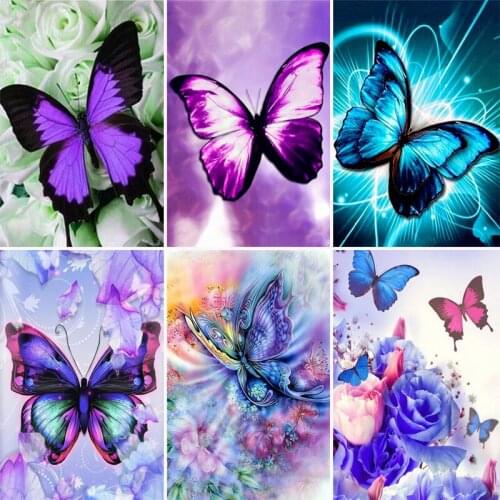Butterfly Pattern 3D Diy Diamond Painting Cross Ctitch Kits Diamond art crystal Mosaic Embroidery Painting New Year Gift