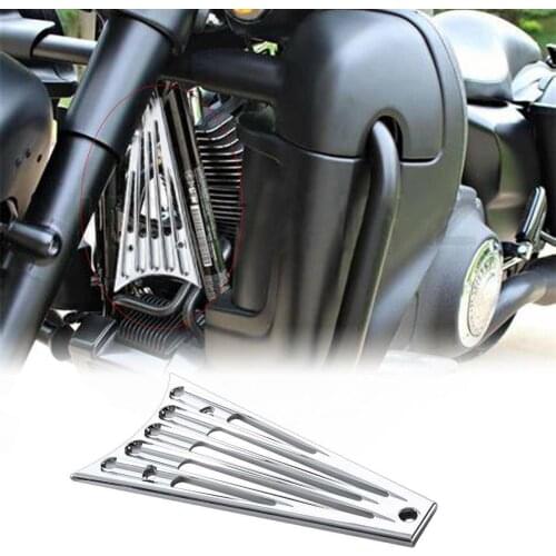 Motorcycle Chrome CNC Frame Grill Cover For Harley Touring Road King Electra Glide Street Glide Road Glide 2014-2016 2015