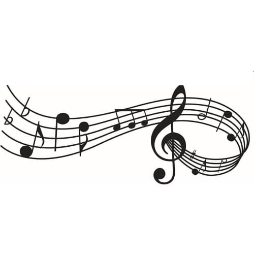 Wall Sticker Decor Music Notes Melody Wall Bedroom Window House Office Christmas Decor Decoration Door Room Musical Wall H5C1