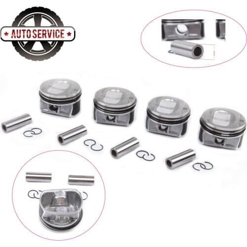 NEW 03C 107 065 BF 1.4T Twin Turbocharger Piston & Rings For Audi A1 VW Golf Jetta MK5 6 Tiguan Beetle Passat B7 Pin 19mm 76.5mm