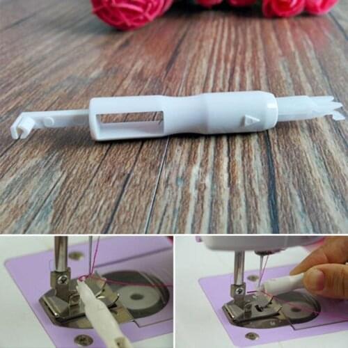 New 1Pcs Automatic Needle Threader Insertion Tool Applicator For Sewing Machine Sew Thread With English Introduction