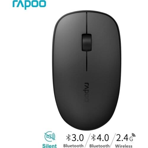 Rapoo M200 Original Multi-Mode Slim Silent Wireless Mouse Bluetooth Mouse with 1300DPI for Desktop Laptop Business Office