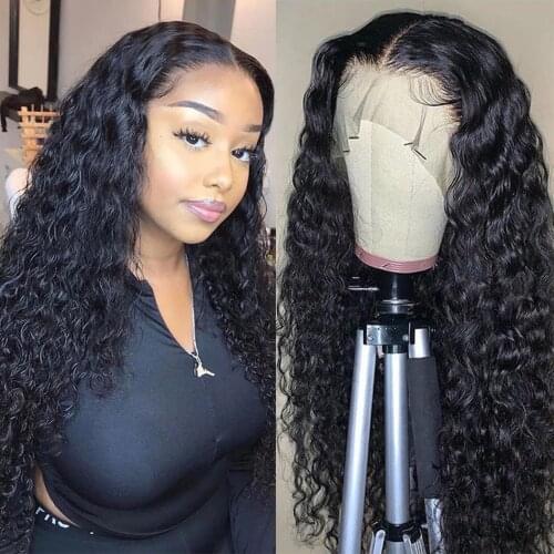 Water Wave Lace Front Wig Brazilian Human Hair Wig Remy Pre Plucked Lace Closure Wigs 5x5 HD Frontal Lace Wigs For Women