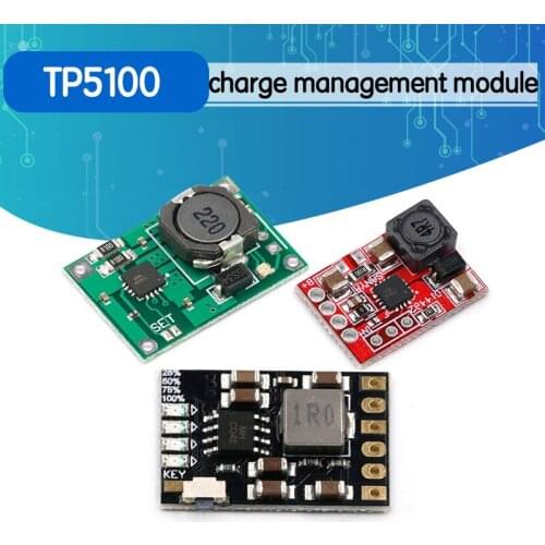 TP5100 charging management power supply module board TP5000 1A 2A compatible with 4.2V 8.4V single and double lithium batteries