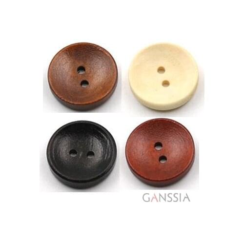 50pcs/lot Natural Wooden Buttons for Sewing Clothing Crafts Gift Scrapbooking Accessories Decoration(SS-2276)