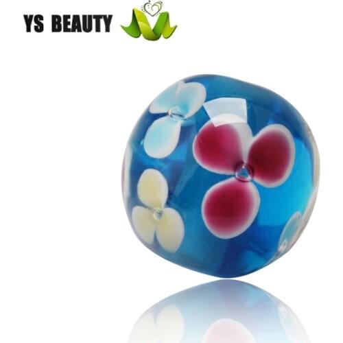 Diy handmade beads lamp hand-painted glass beads with beads China glass beads manufacturers rope bracelet