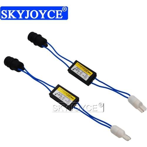 SKYJOYCE 1 Pair T10 Canbus LED Cable 12V LED Warning Canceller Decoder W5W 501 T10 Soft Case No Error Canbus OCB Load Resistor