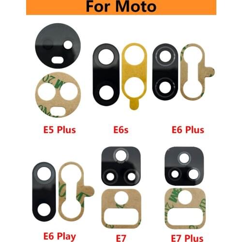 10Pcs Back Rear Camera Glass Lens Cover For Motorola Moto G7 G8 G9 E6 E7 Plus Play Power Lite / One Hyper Fusion With Adhesive