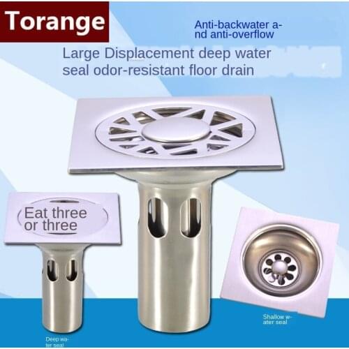 Stainless Steel Floor Drain Drain Deodorant Core Three Way Toilet Shower Balcony Deodorant Washing Machine Floor Drain All Steel