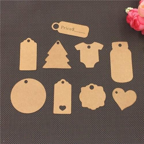 Wedding Labels Kraft Paper Hang Tags Brown Price Tags Label For Clothing Wedding Engagement Paper Tags Handmade Favor 200Pcs/Lot