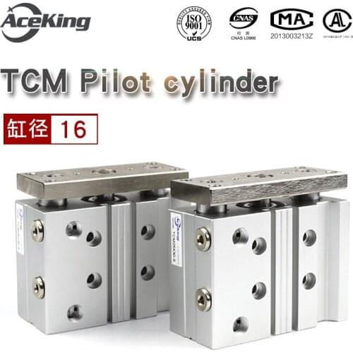 TCM three shaft guide rod cylinder TCM16x10SX20SX25SX30SX40SX50SX75SX100SX150SX200S AceKing TCM16X20-S TCM16X30-S TCM16X50-S