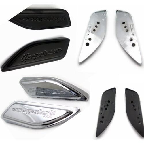 Aftermarket Free Shipping Motorcycle Parts Tank Pads Side Cover For Suzuki Hayabusa Gsxr1300 1986-2012 2010 2011 CHROMED BLACK