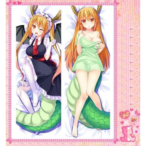 Japanese Anime Cartoon Kobayashi-san Chi no Maid Dragon Sexy Double sided hugging Pillow Case Cover Pillowcase 73045