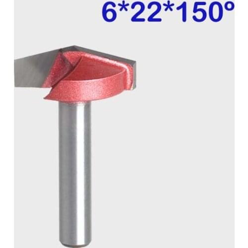 1pc 6mm *150 degree*22mm,CNC Tungsten steel 3D V bit,CNC machine tool,PVC,MDF,Acrylic,Carbide end mill,woodworking router bit
