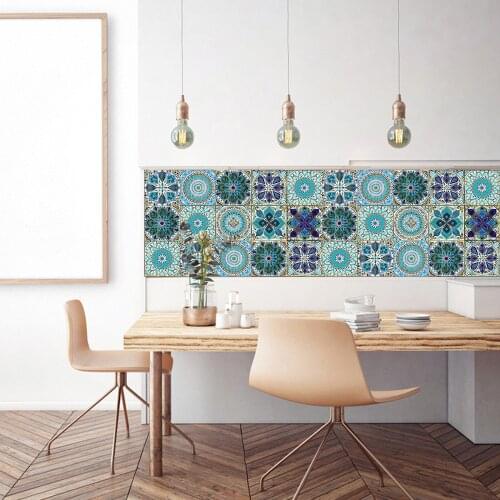10pc 3d Tile Stickers Diy Waterproof Self-adhesive Wall Stickers 4inch Kitchen Bathroom Wall Sticker Home Decoration Decal