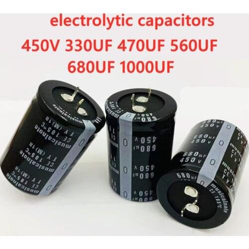 2pcs 450V 330UF 470UF 560UF 680UF 820UF 1000UF Aluminum Electrolytic Capacitors Inverter/Welder Dedicated
